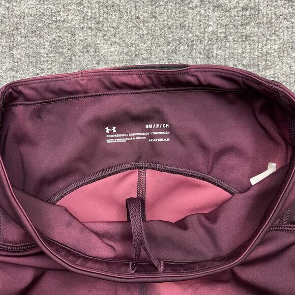 Under Armour Leggings Womens Small HeatGear Compression Athletic Gym Pants - Picture 5 of 11